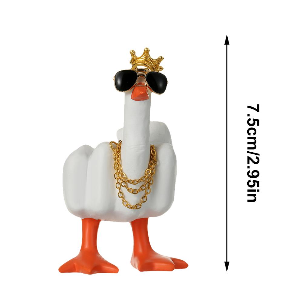Middle Finger Figure With Legs Middle Finger Cute Duck Figurine Sculpture Middle Finger Home Desktop Ornament Garden Decoration