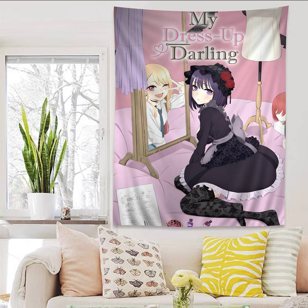 

Marin Kitagawa Anime Colorful Tapestry Wall Hanging Home Decoration hippie bohemian decoration divination Wall Art Decor 74x94cm(29x37in)