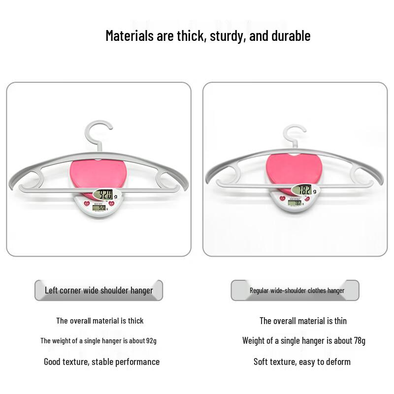 Wide Shoulder Anti-slip Plastic Clothes Hanger