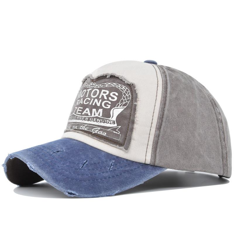 Fashion Patchwork Baseball Hat for Men Women Washed Cotton Adjustable Sunshade Duck Tongue Cap Unisex Street Hip Hop Peaked Hat