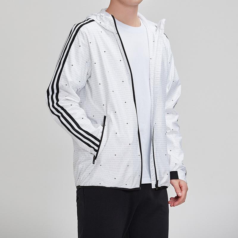 adidas Wb Aop 3s Woven Casual Sports Hooded Jacket White Men's DW4622