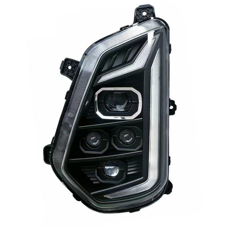 Compatible with Ouman Galaxy Series 3/5: LED Multi-Lens Headlight Upgrade in Silver Right Quad-Lens Matrix Headlight