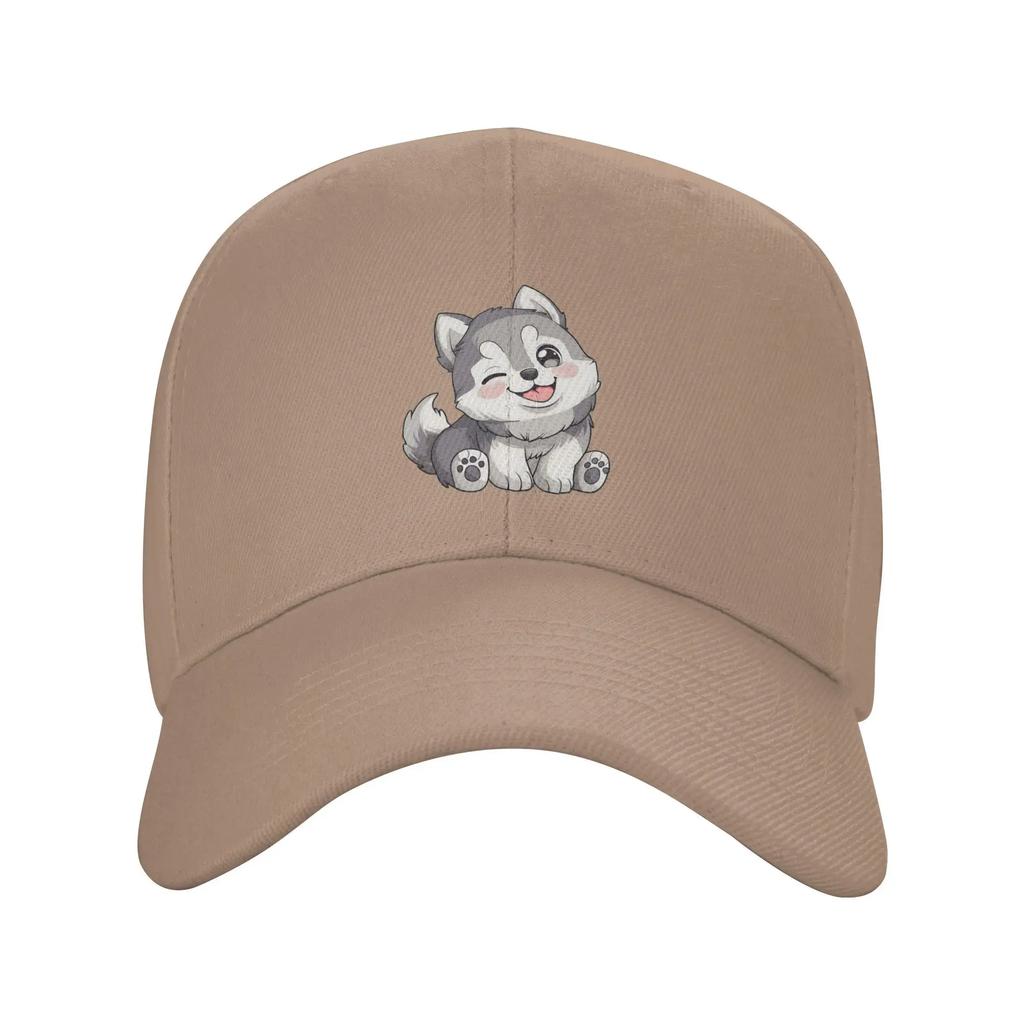 Unisex Baseball Hats Cute Winking Kawaii Husky Outdoor Streetwear Summer Sports Baseball Caps Hip Hop Cap Casquette Hats