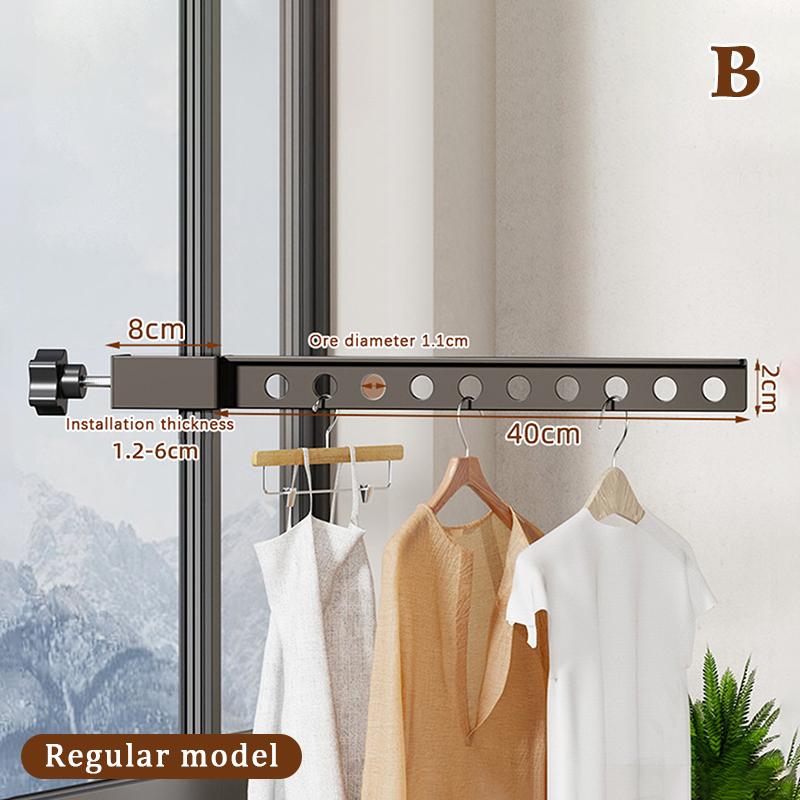 Складная Поворотная Черная Вешалка для Одежды Вешалки для Одежды Настенная Вешалка Сушилка Экономия Места Алюминиевая Организация Одежды
