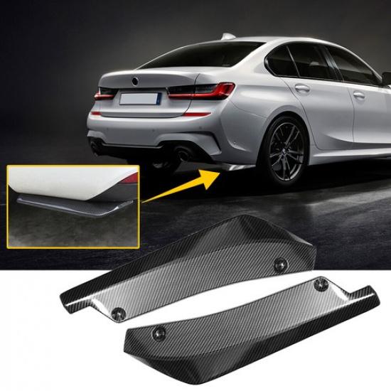 Universal Carbon Fiber Car Bumper Corner Rear Lip Splitter Diffuser Body Kit
