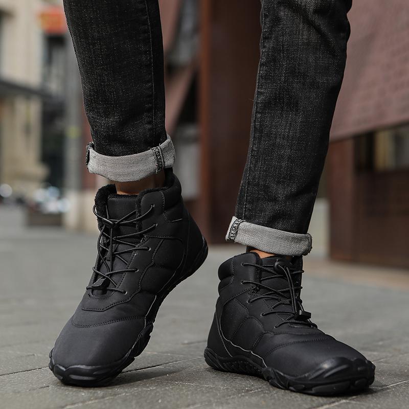 Plush Outdoor Sneakers Winter Hiking Shoes Warm Cotton Shoes Men Women Ankle Boots Anti-slip Trekking Camping Shoes