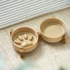 Niedliche Keramiknapf im japanischen Stil für Haustiere, Katzenpfoten-Design, Anti-Schling-Napf, Langsamfresser-Napf für Katzen, Anti-Umkipp-Napf, Runder Wassernapf für Haustiere, Hunde und Katzen