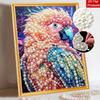 Pearl Painting DIY Kit Colorful Parrot Frameless Sparkling Bead Art Canvas Creative Home Decor Craft for Beginners