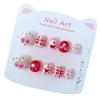 Cherry Flash Diamond Handmade Fairy Manicure for Girls: Wearable Hand-Painted Nail Patches (Ages 3-12)