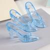6 Stück Transparente Plastik Prinzessin Kristallschuhe Süßigkeitenbox High Heels Desktop Ornamente Babyparty Hochzeit Geburtstagsfeier Deko