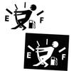 Beatifufu Gas Gauge Sticker Seal Tank Car Sticker Gas Meter Applique S164 White