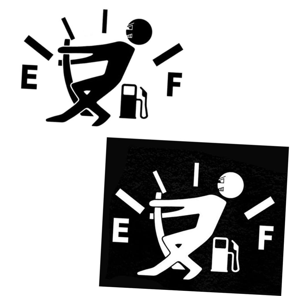 Beatifufu Gas Gauge Sticker Seal Tank Car Sticker Gas Meter Applique S164 White