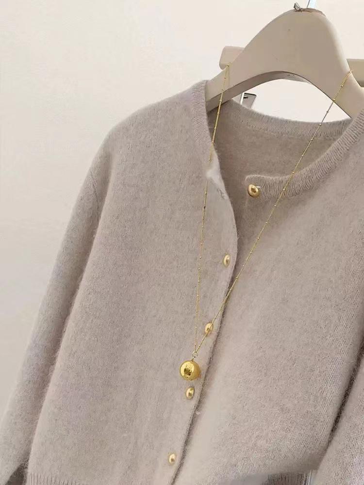 Gilet en pure laine à manches courtes pour femme - Col rond, Coupe ajustée, Parfait pour l'automne et l'hiver