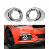 Chrome Front Fog Light Cover Fog Lamp Trims for Ford Mustang 2015-17 Accessories