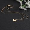 Stainless Steel Crescent Moon Star Pendant Necklace Ladies Birthday Party Jewelry Gift Cute Fashion Accessory