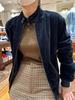 Bai Baihe Style Retro Corduroy Jacket - Unisex, 3 Colors, Stand Collar, Loose Fit for Autumn/Winter