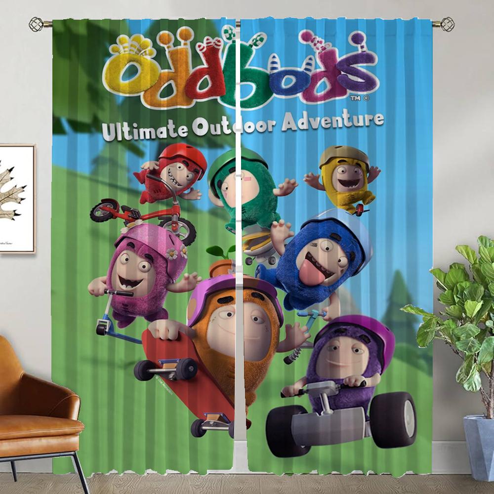 

Oddbodes Curtains for Living Room Curtain for Room 2 Panel Halloween Decoration Partition Shades Home Interior Curtains Kitchen W50xH70cmx2pcs-CL