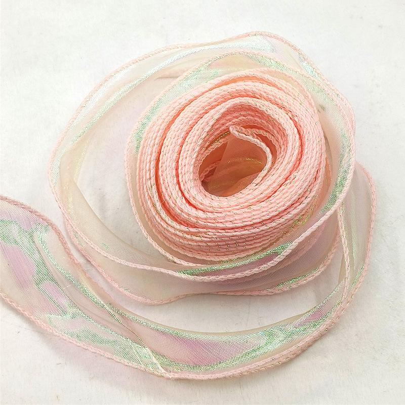 40mm 10Yards Fishtail Organza Ribbon  Reflective Iridescent Wavy Edge Ribbon for Gift Wrapping DIY Bow Bouquet Voile Ribbons