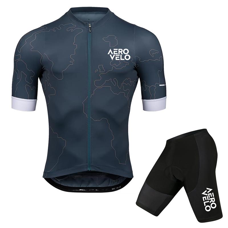 Fahrradtrikot Set Herren Fahrradbekleidung Sommer Straße Training Bike Shirts Anzug Fahrrad Trägerhose MTB Uniform