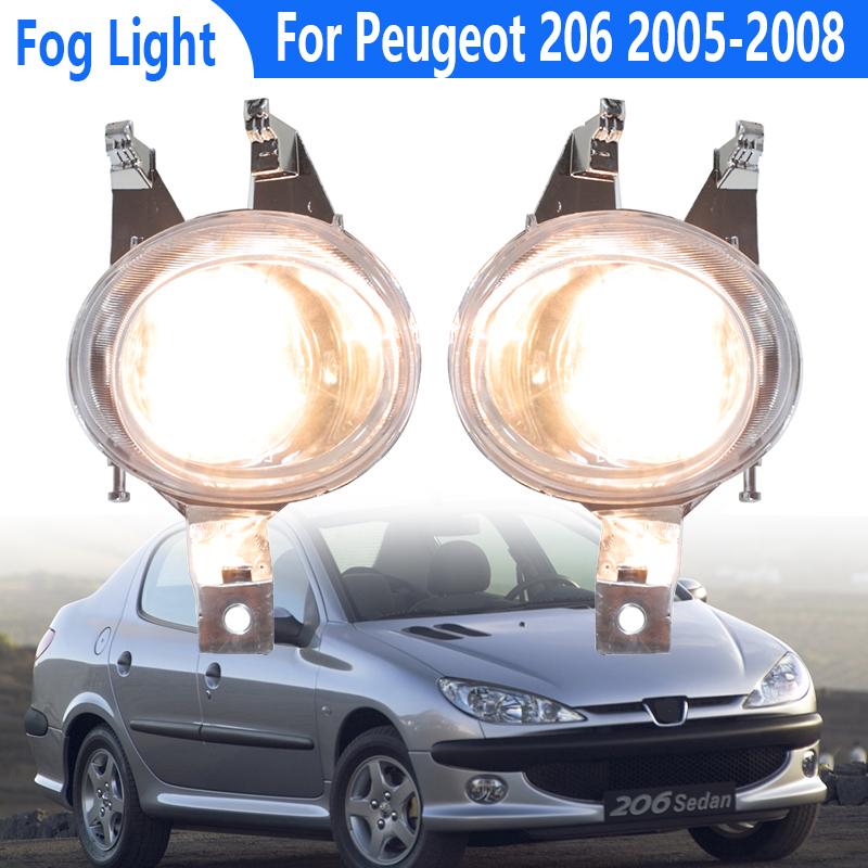 Fog Light For Peugeot 206 2005 2006 2007 2008 Car Front Fog Lamp Fog Light Front Bumper Lamp Reflector Light Driving Light