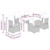 VidaXL 7-Piece Garden Dining Set with Cushions, Table and Chairs with Adjustable Backrest, Outdoor Furniture, 3213396