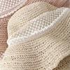 Straw hat women's summer lace-up hollow straw hat sunscreen beach sun hat lace sun hat