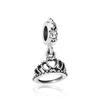 925 Silver Love Footprints Bead Double Pendant Charm for DIY Bracelet Jewelry Making Gift for Boy Girl Friend