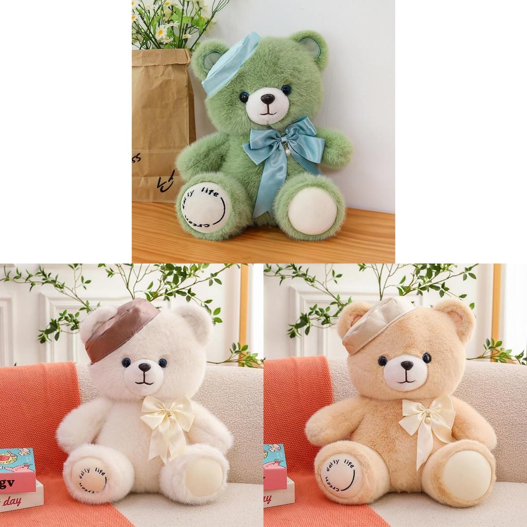 Beret Plush Bear Toy Candy Hug Doll Birthday Christmas Gift Cushion Decoration