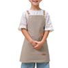 Lightweight Children's Canvas Apron Solid Color Kids Chef Costume Kids Cooking Apron  BBQ Chef