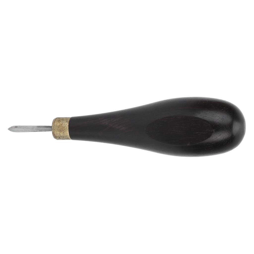 Rhombus Awl 5mm/6mm Professional Mahogany Handle Sandalwood Leather Diamond Awl Hand Made Sewing Leather Tools