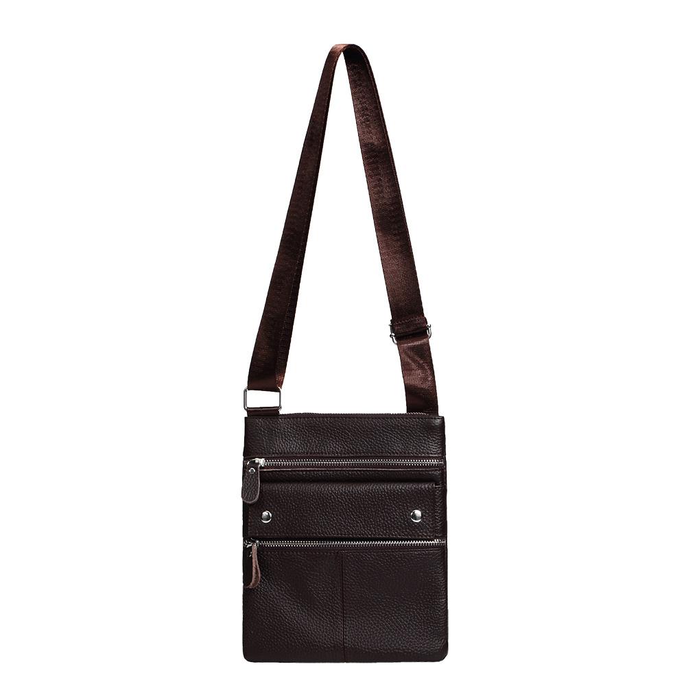 

HUMERPAUL Унисекс Сумка через плечо Кожаная большая сумка большой емкости Сумка-мессенджер кофейный