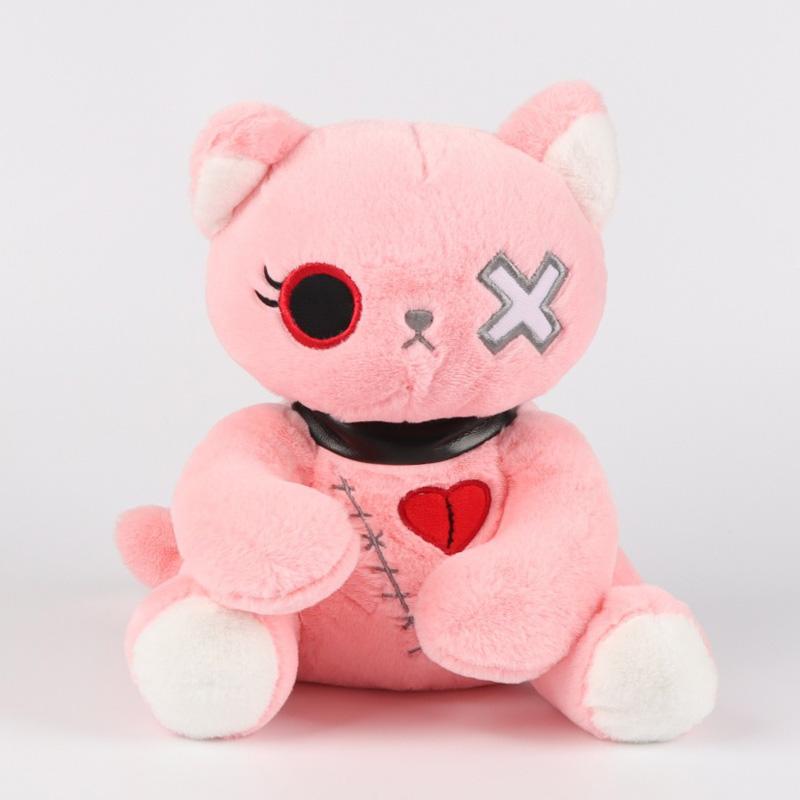 

Funny Dark Cat Plush Toys Rich Expression Animal Doll Cute Emotional Support Pillow for Kids Girls Best Friend Gift for Birthday 25cm