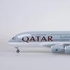 Qatar Airways 47cm 1/160 Scale Airbus A380 Aircraft Model With Light & Wheel Diecast Airplanes For Collection Display Or Gifts