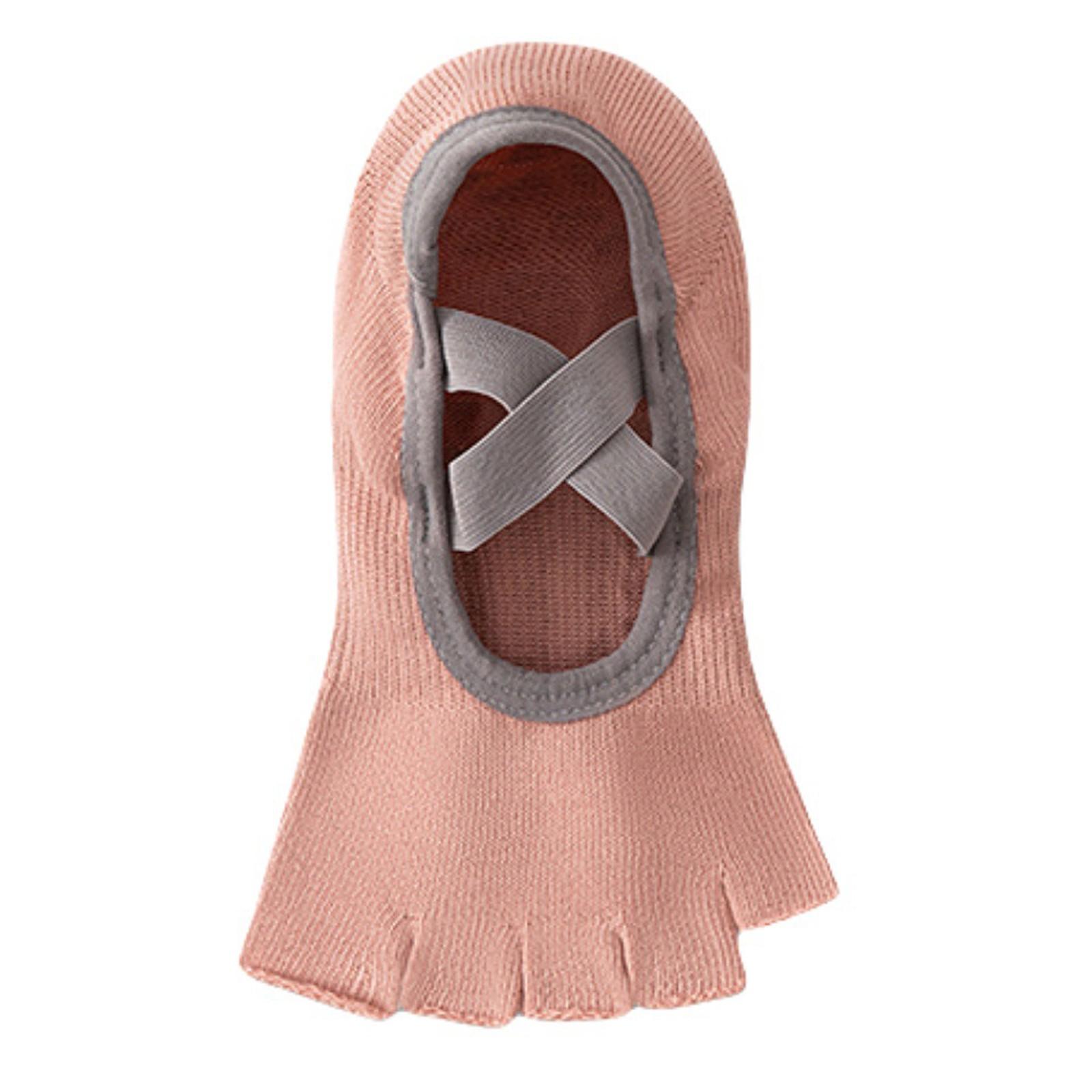 

Женские носки для йоги с открытыми пальцами, нескользящие, для ухода за ногами, с раздельными пальцами One Size арбуз красный