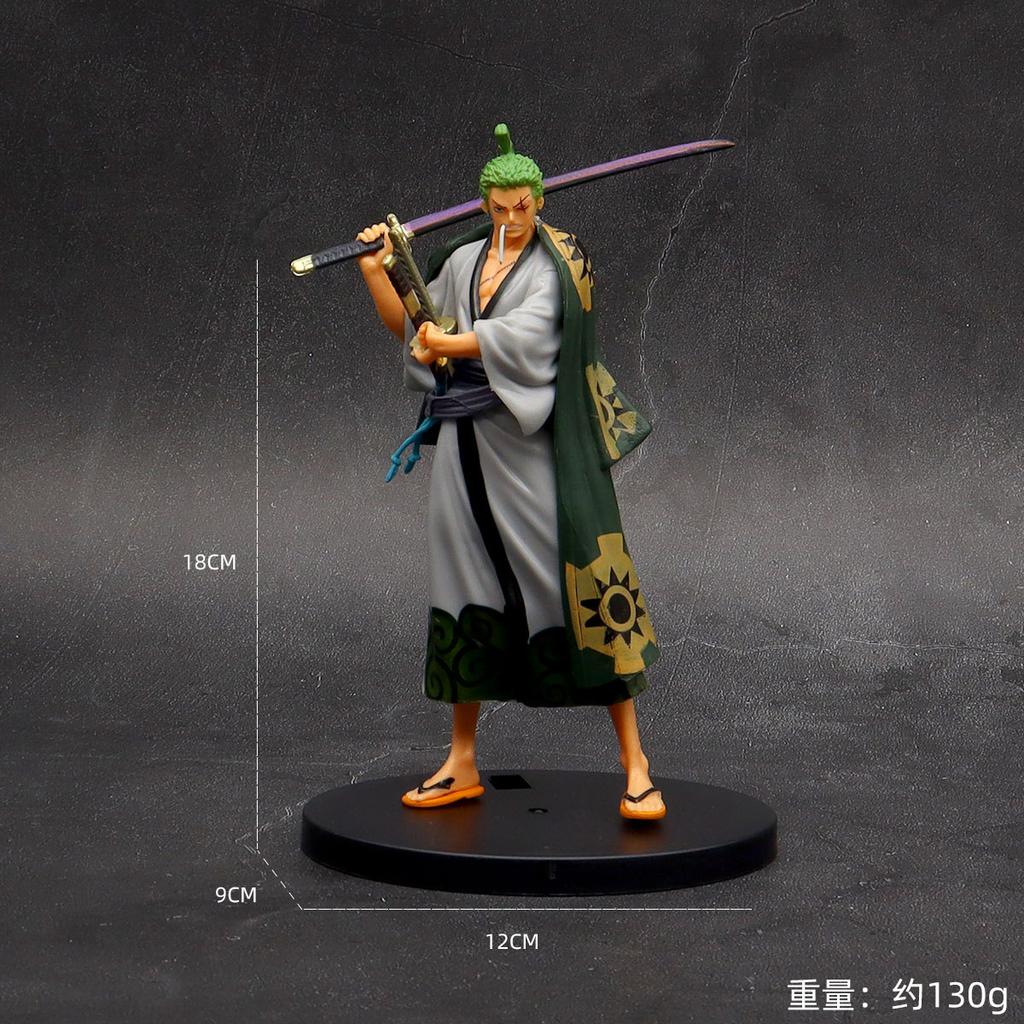 18 cm One Piece Anime Figur Pirate Warriors Monkey D Ruffy Roronoa Zoro Sanji Lysop Actionfiguren Model ornament