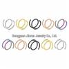 Double-Layer Stainless Steel Perforated Nose Ring - Spiral Spring Stud & Dual Hoop Piercing Jewelry
