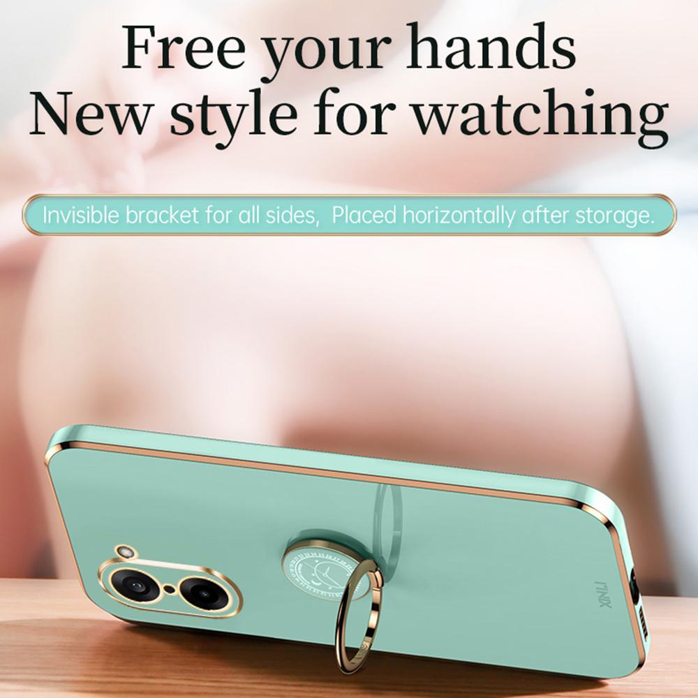 XINLI TPU Case for OnePlus Ace 5 Racing 5G/Nord CE5 5G Ring Kickstand Electroplating Phone Cover