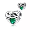 Brand New Copper Metal 12 Month Colorful Birthday Stone Charm Bead Component Bead Components Compatible With European Bracelet High Quality Fine