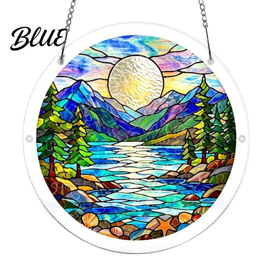 Hanging Window Decoration Acrylic Puzzle Suncatcher Stained Glass Ornaments DIY Jigsaw Sun Handmade Art Catcher Kit for Home Garden Decor