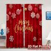 2D Flat Printing  JIT 2pcs   Curtains (Without Rod) FestiveOrnaments Chic Curtains&Window Treatment Polyester Curtains Decorations