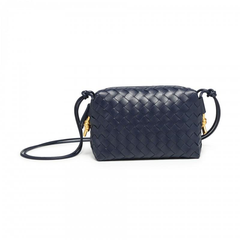Mini Woven Crossbody Camera Bag Women Soft PU Leather Large Capacity Urban Chic Shoulder With Zip