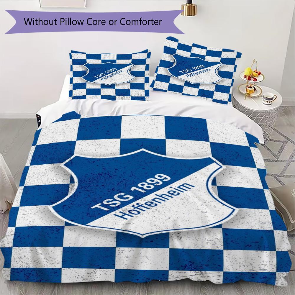 Hoffenheim Pattern Bedding uilt Set uilt Cover Pillowcase Home Decoration Birthday Gift (1 * duvet cover + 2 * pillowcase without core)