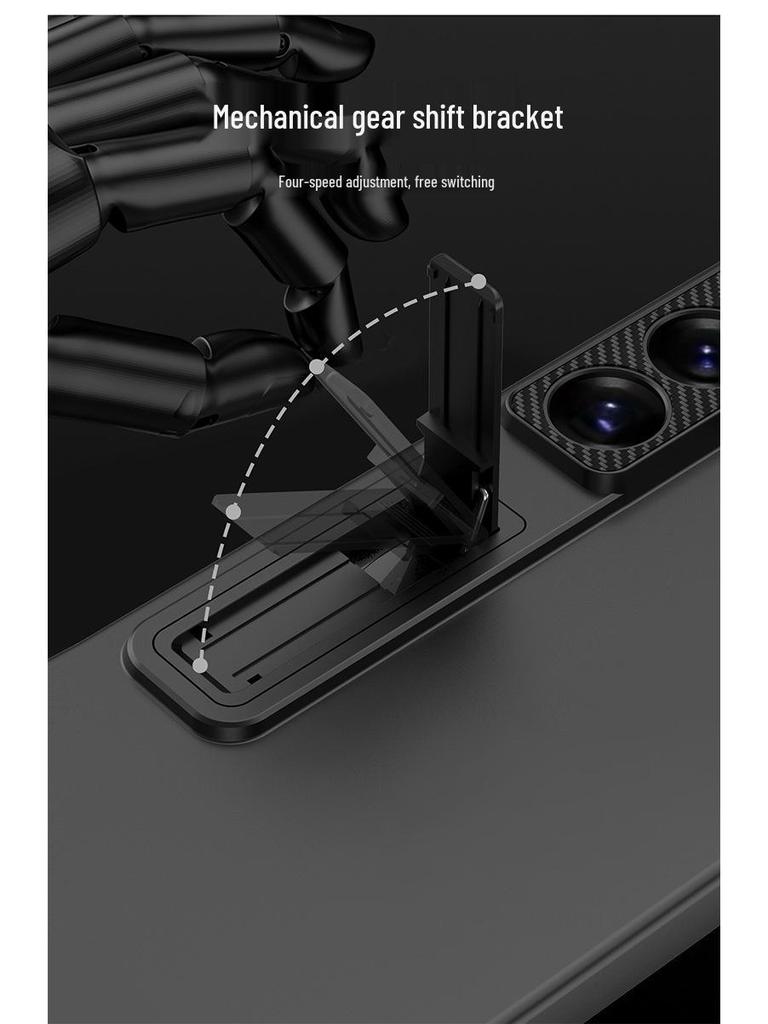 Samsung S26 Ultra Slim Phone Case with Stand - Solid Color Protective Cover
