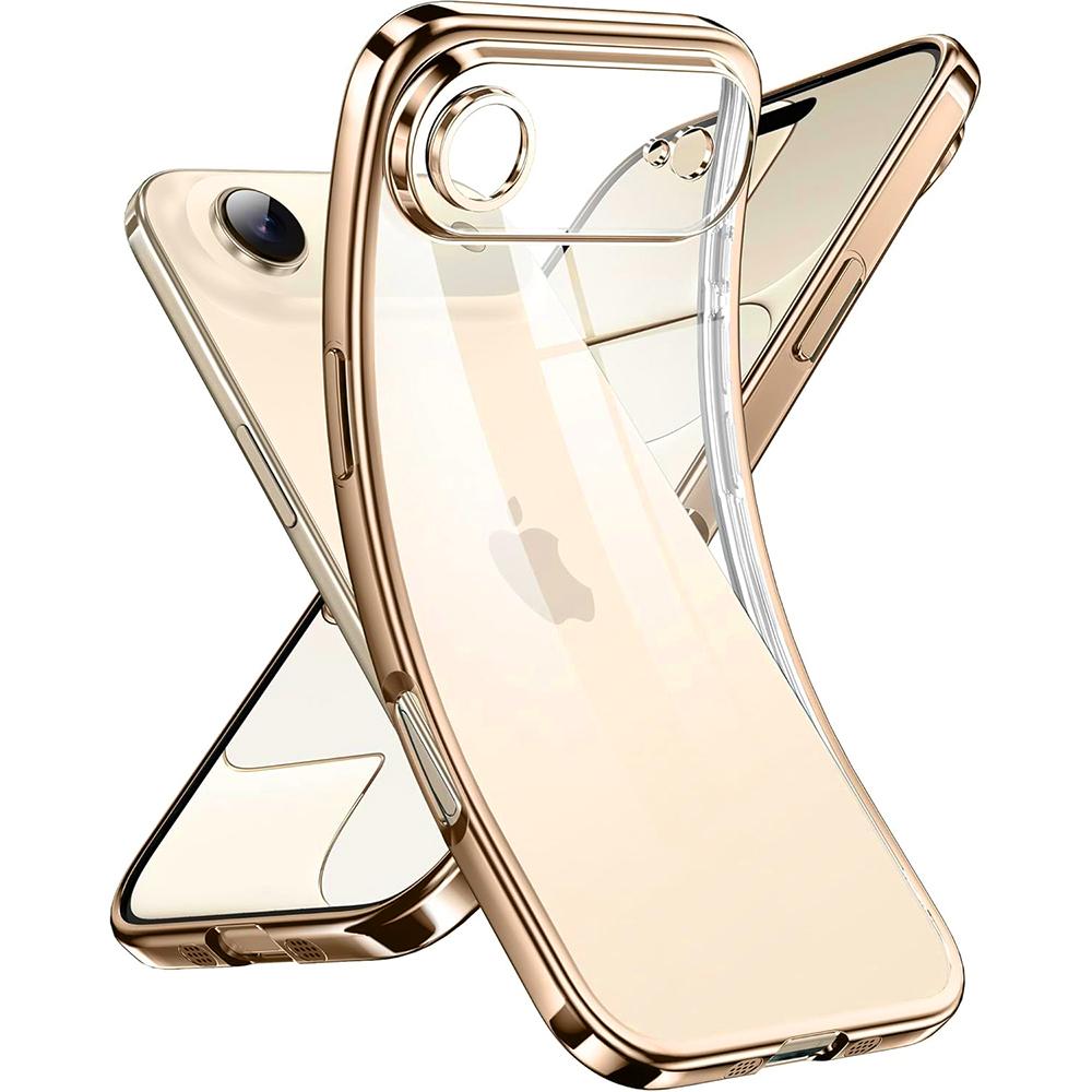 Luxus Glitzer Beschichtung Silikon Weiche Hülle Für iPhone 17 Air 16 16E 15 14 13 Pro Max Plus Transparente Abdeckung Stoßfeste TPU Hülle