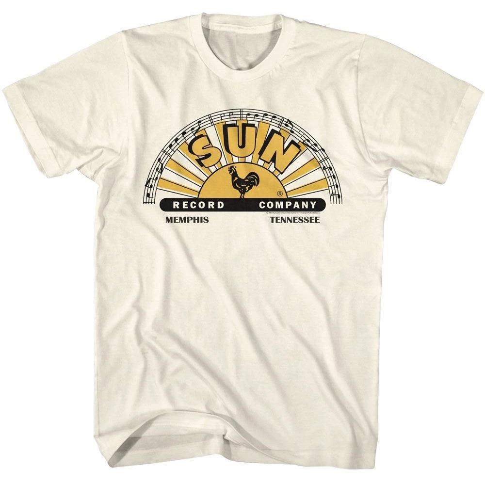 Логотип Sun Records со смещенным цветом Музыкальная футболка 100