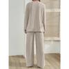 Autumn and Winter Knitted Cardigan Top with Adjustable Waist, Casual Loose Pants, Maternity Suit