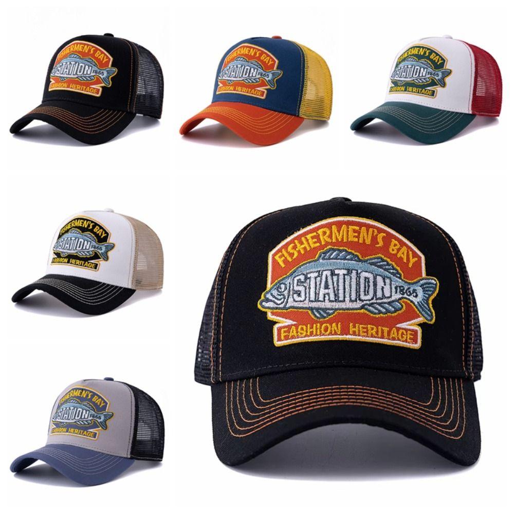 Breathable Fishing Cap Baseball Cap Sports Snapback Hat Summer Trucker Hat Camping Hiking