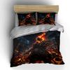 Flaming Skull and Cityscape. Bedding Sets Duvet Cover Sets Duvet Covers Pillowcases(1 * Duvet Cover 2 * Pillowcases Without Duvet Insert)