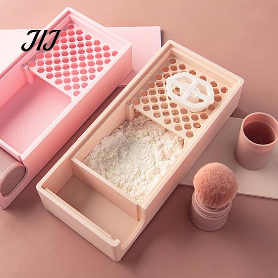 Polymer Clay Working Station Tools Kit, Powder Storage Box with Sieve Brush Container, Crafting Accessories Craft Organizer, Air Dry Accessory for DIY