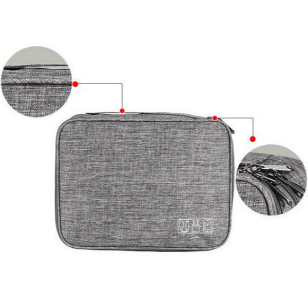 3 Layers Travel Electronic Organizer Bag Carrying Pouch Case for Smart Phone Earphone USB Cable Charger Hard Drive Flash Memory
